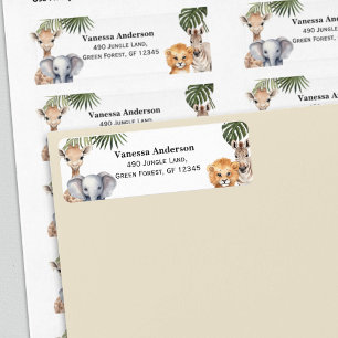 Safari Animaux Wild Un bébé garçon Douche retour