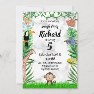 Safari Anniversaire Invitation - Jungle Anniversai