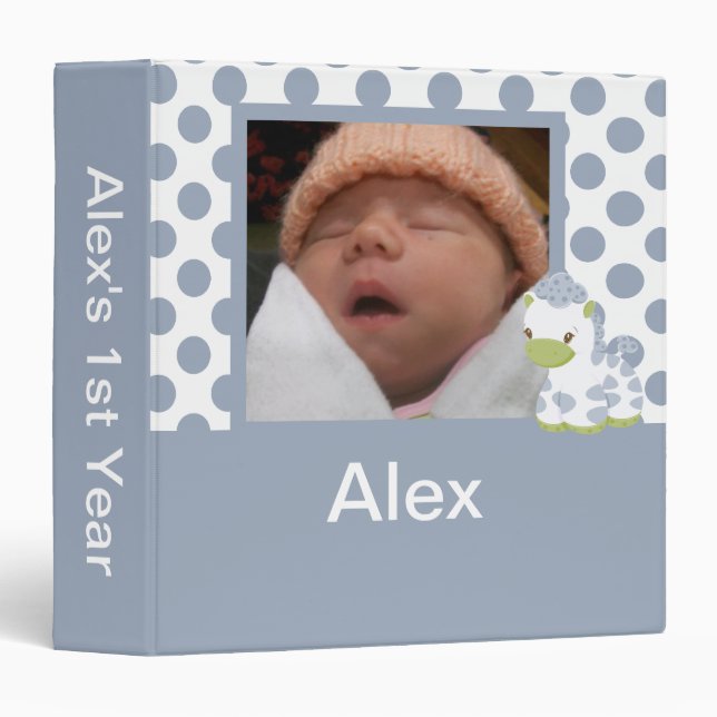 Safari Babiez garçon de classeur de 1,5 pouces (Devant/Côté)