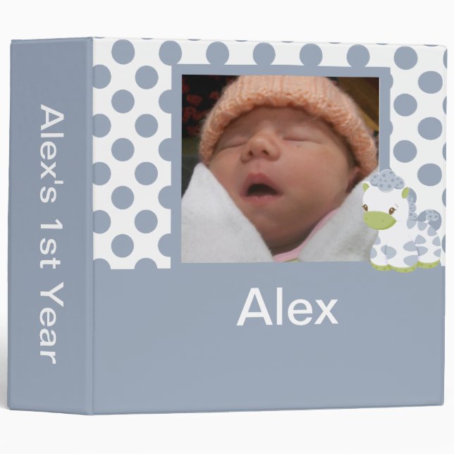 Safari Babiez garçon de classeur de 2 pouces (Devant/Côté)