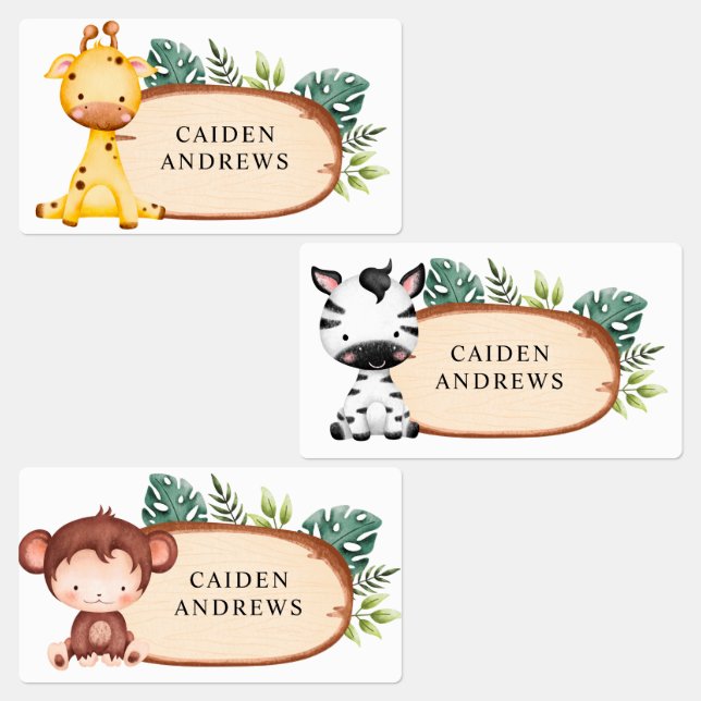 Safari Baby Animal Wood Slice (Group)