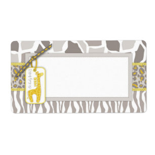 Safari Baby Name Tag B