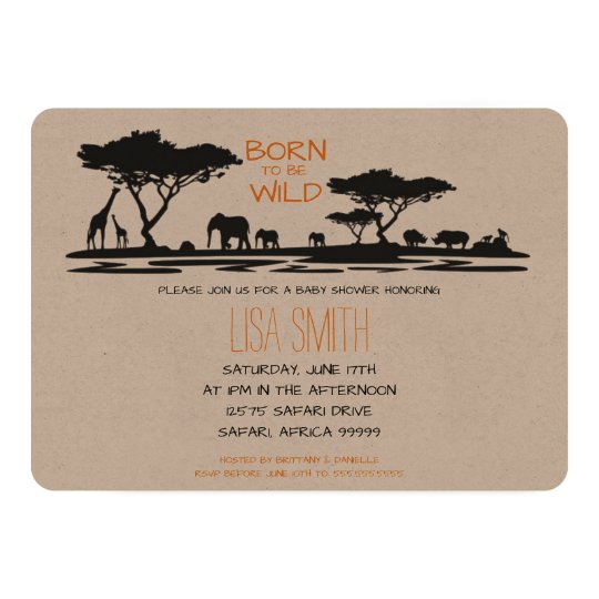 Safari Baby Shower Card