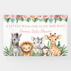 Safari Baby Shower Custom Banner - Jungle Animals 