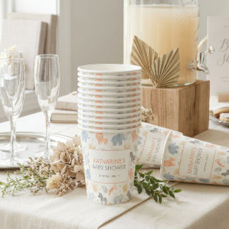 Safari Baby Shower Decorations Wild One Paper Cups