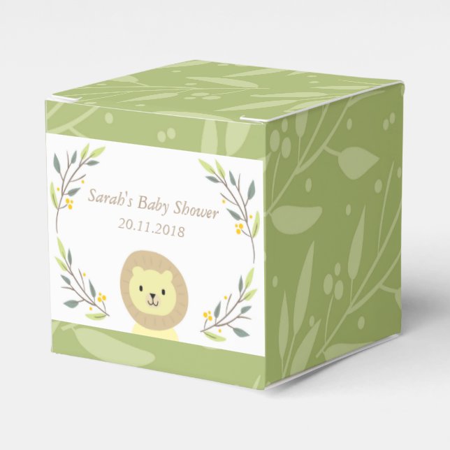 Safari Baby Shower Favour Boxes (Front Side)