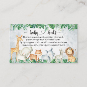 Safari Baby Shower I Birthday Book request Enclosure Card