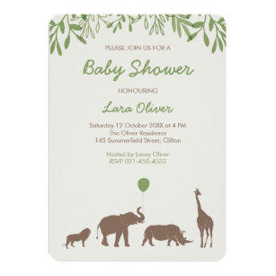 safari baby shower invitations announcements zazzle ca