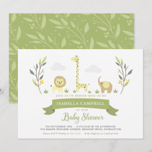 Safari Baby Shower Invitation