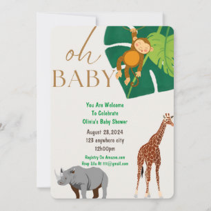 safari baby shower invitation