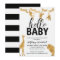 Safari Baby Shower Invitation | Black & Gold