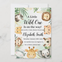 Safari baby shower invite