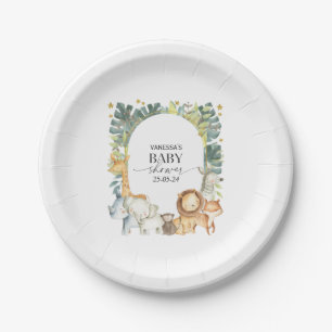 Safari baby shower paper plate