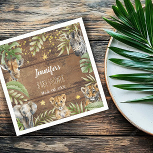 Safari Baby Shower Rustic Jungle Party Napkin