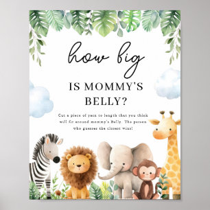 Safari Baby Shower Signs - Mommy's Belly