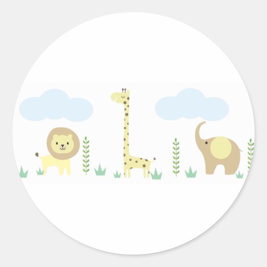 Safari Baby Shower Stickers