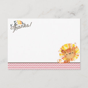 Safari Baby Shower Thank You Card