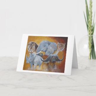 Safari Big 5 Birthday Card