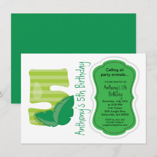 Safari Big Five To Celebrate His 5th Birthday Invitation