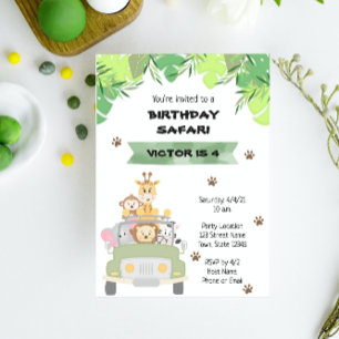 Safari Birthday Invitation