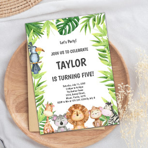 Safari Birthday Invitations