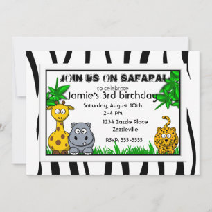 Safari Birthday Party Invitations