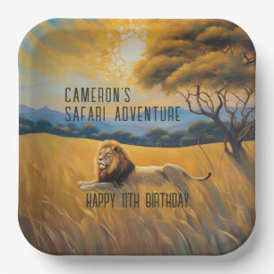 Safari Birthday Party  Paper Plate