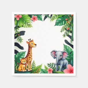 Safari Birthday Party Paper Plates  Napkin