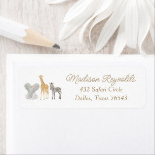 Safari Birthday Party Return Address