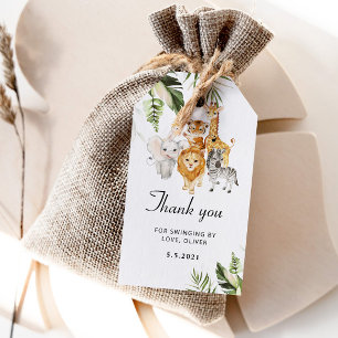 Safari birthday thank you tag