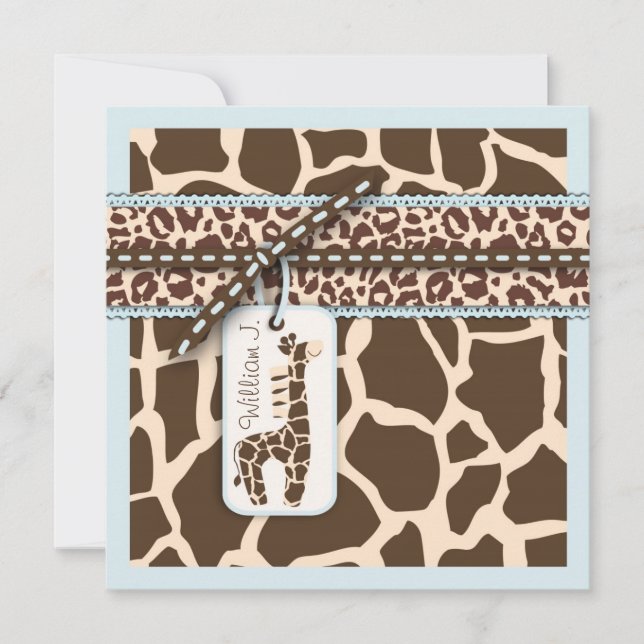 Safari Boy Invitation Square 2B (Front)
