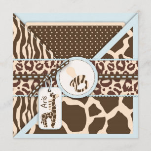 Safari Boy Invitation Square_christening