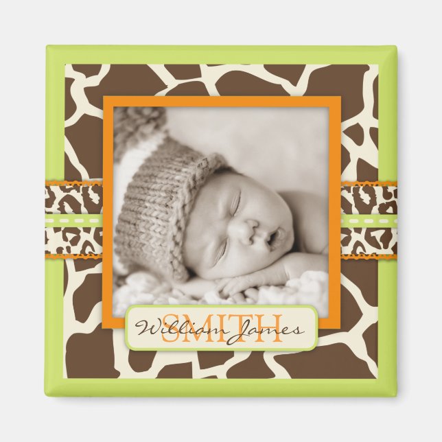 Safari Boy - Magnet photo vert (Devant)