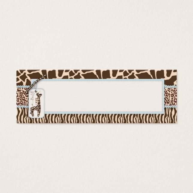 Safari Boy Skinny Gift Tag 2 (Front)