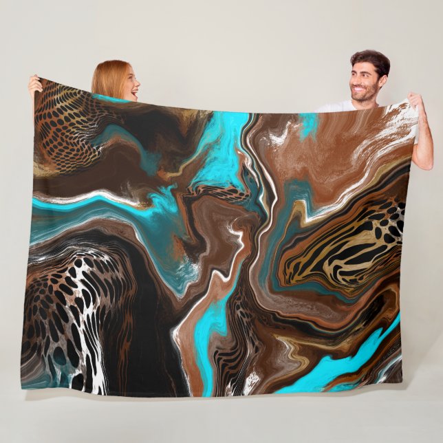 Safari Burst Fleece Blanket (In Situ)