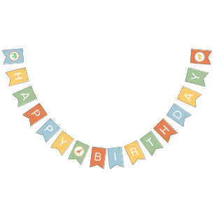 Safari Carousel Birthday Banner Bunting