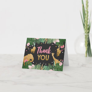 Safari Carte de remerciements sauvage Une Jungle A