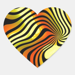 Safari Colour Heart Sticker
