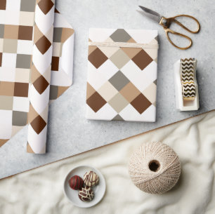 Safari Colours Geometric Lattice Wrapping Paper