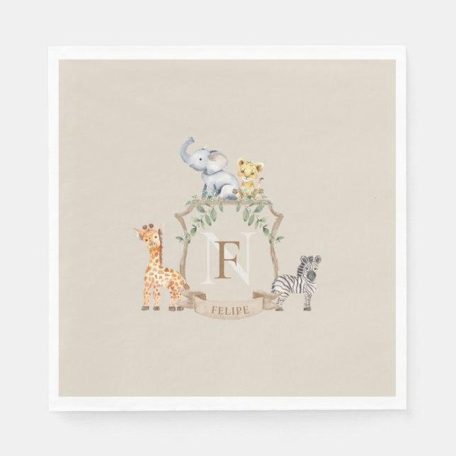 Safari Crest Napkin (Front)