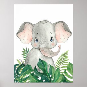 Safari Dans La Jungle Baby Elephant Poster