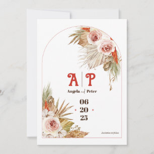 Safari Desert Boho Flowers Faire-part de mariage