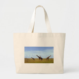 Safari Dining: Nairobi Park Home Kitchen Accessori Large Tote Bag