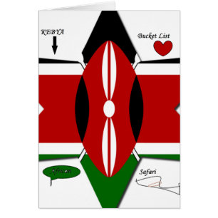 Safari Drapeau Kenyan Conception : Liste de seaux