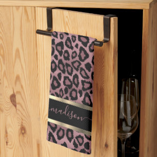 Safari Dusty Rose Leopard - Customize Kitchen Towel