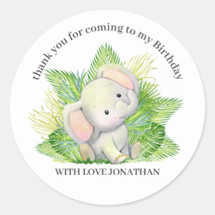 Safari Elephant  Classic Round Sticker