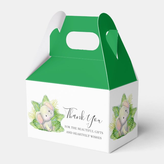 Safari Elephant Favour Box (Front Side)