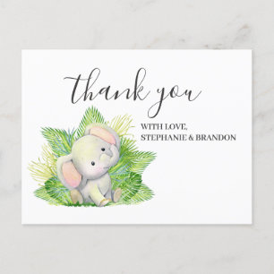 Safari Elephant Thank You Card