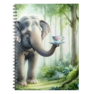 Safari elephant waiter notebook