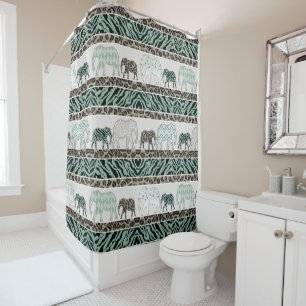Safari Elephants Jungle Animal Leopard Zebra Decor